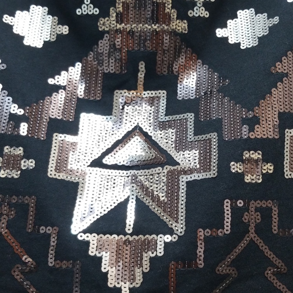New Express Sequin Aztec Ikat Print Mini Skirt S - Picture 6 of 6